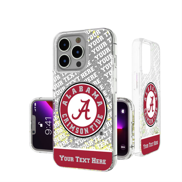 University of Alabama Crimson Tide Personalized EndZone Plus iPhone Glitter Phone Case for Apple iPhone