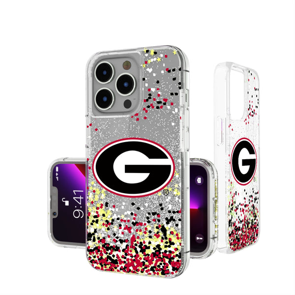 University of Georgia Bulldogs Confetti iPhone Glitter Phone Case for Apple iPhone