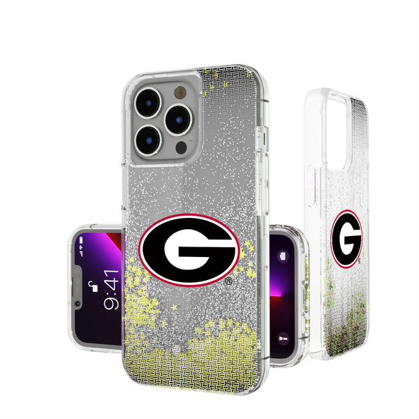 University of Georgia Bulldogs Linen iPhone Glitter Phone Case