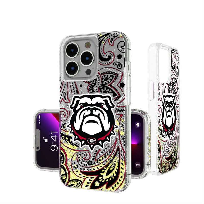 University of Georgia Bulldogs Uga Paisley iPhone Glitter Phone Case