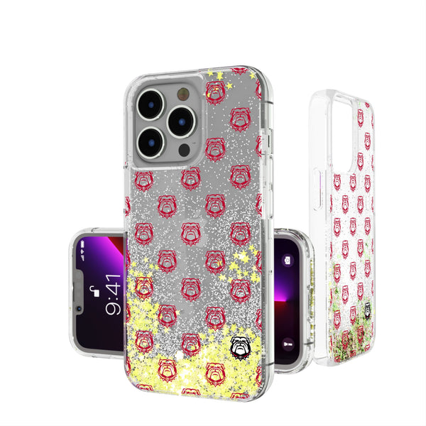 University of Georgia Bulldogs Uga Fashion Pattern iPhone Glitter Phone Case for Apple iPhone