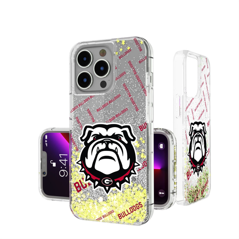 University of Georgia Bulldogs Uga Quadtile iPhone Glitter Phone Case for Apple iPhone