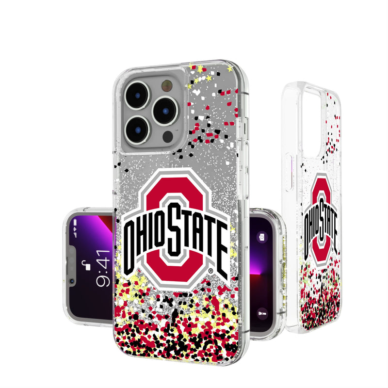 Ohio State University Buckeyes Confetti iPhone Glitter Phone Case