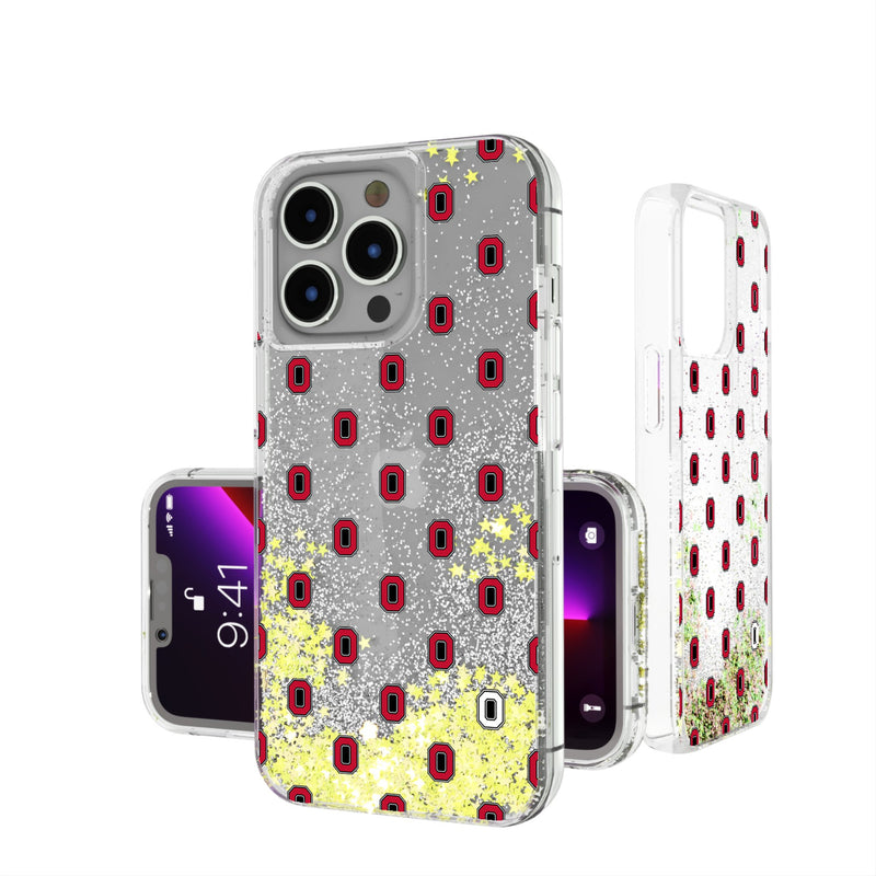 Ohio State University Buckeyes Fashion Pattern iPhone Glitter Phone Case for Apple iPhone