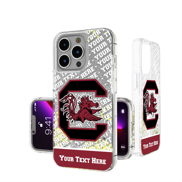 University of South Carolina Gamecocks Personalized EndZone Plus iPhone Glitter Phone Case for Apple iPhone
