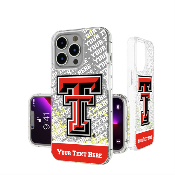Texas Tech Red Raiders Personalized EndZone Plus iPhone Glitter Phone Case for Apple iPhone
