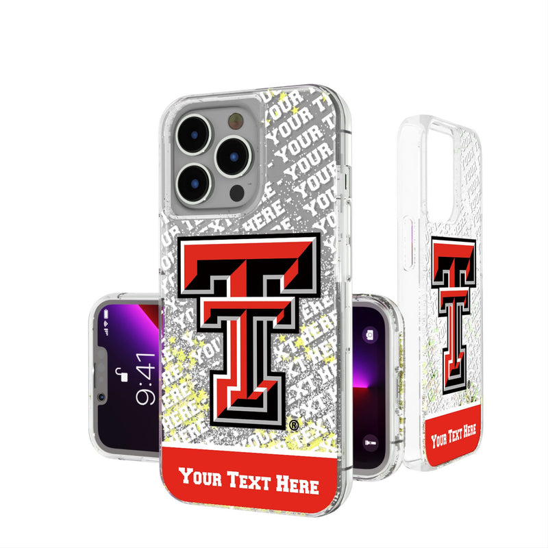 Texas Tech Red Raiders Personalized EndZone Plus iPhone Glitter Phone Case for Apple iPhone
