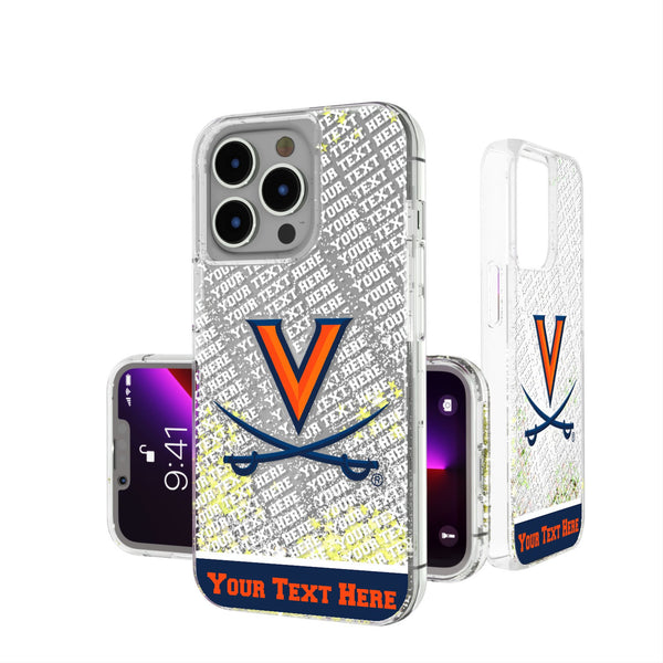University of Virginia Cavaliers Personalized EndZone Plus iPhone Glitter Phone Case for Apple iPhone