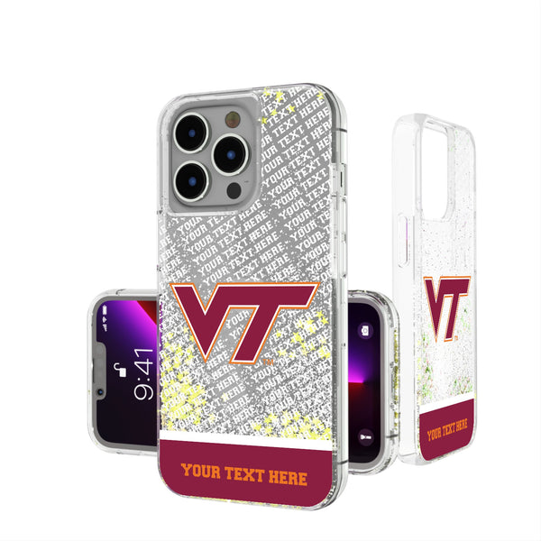 Virginia Tech Hokies Personalized EndZone Plus iPhone Glitter Phone Case for Apple iPhone
