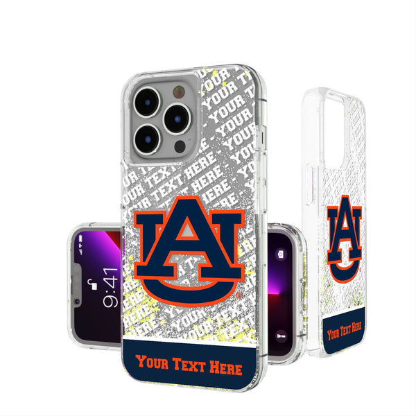 University of Auburn Tigers Personalized EndZone Plus iPhone Glitter Phone Case for Apple iPhone
