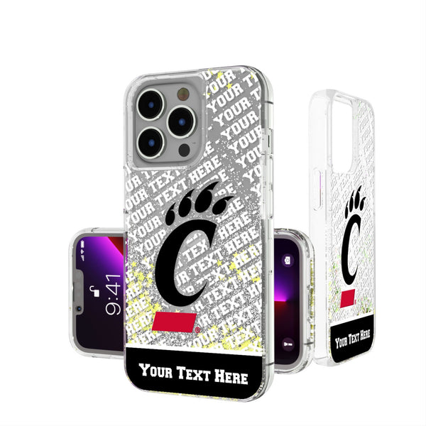 University of Cincinnati Bearcats Personalized EndZone Plus iPhone Glitter Phone Case for Apple iPhone