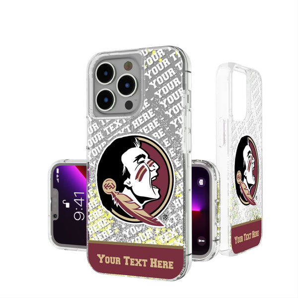 Florida State University Seminoles Personalized EndZone Plus iPhone Glitter Phone Case for Apple iPhone