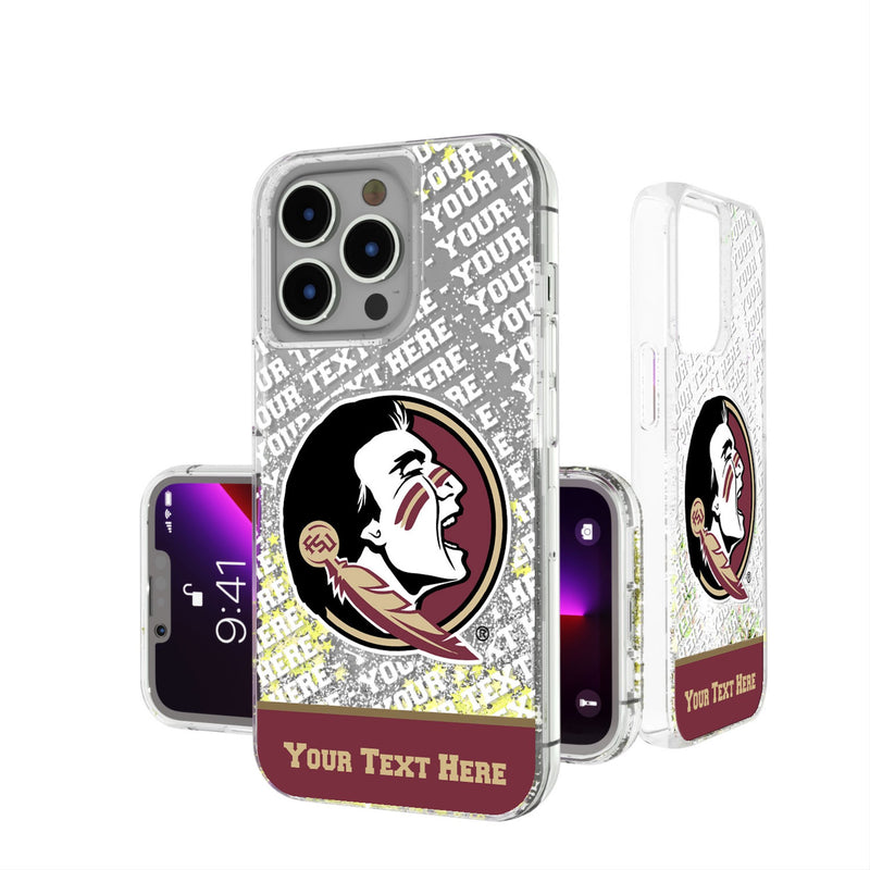 Florida State University Seminoles Personalized EndZone Plus iPhone Glitter Phone Case for Apple iPhone
