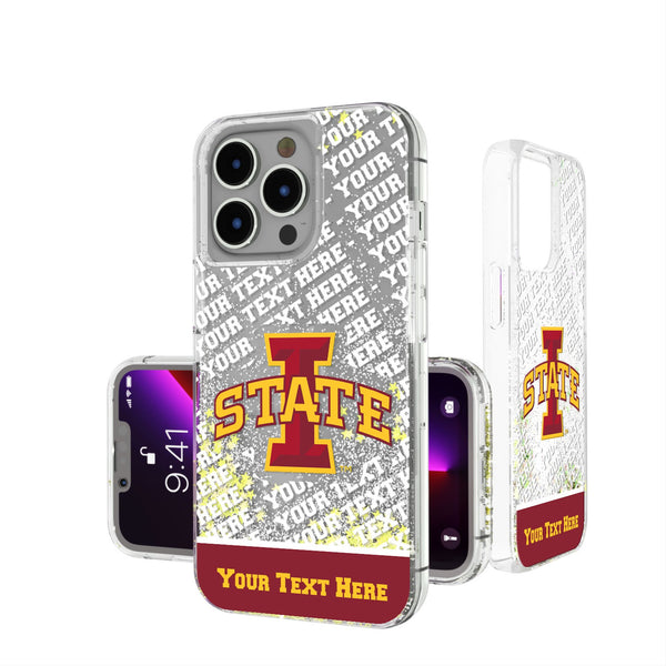 Iowa State University Cyclones Personalized EndZone Plus iPhone Glitter Phone Case for Apple iPhone