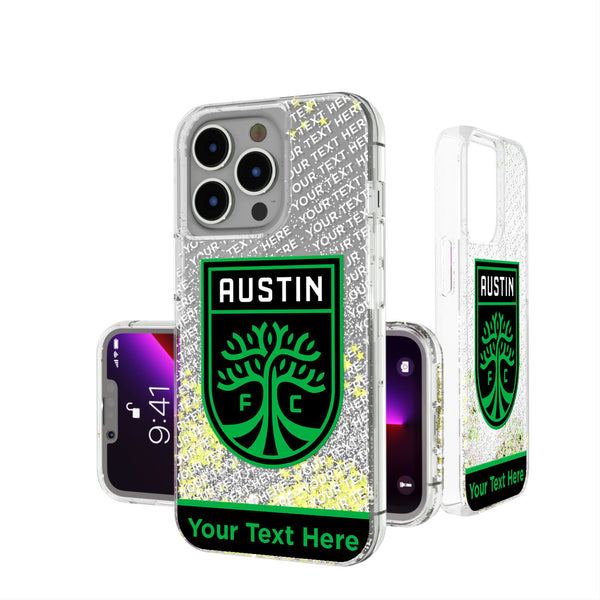 Austin FC Personalized EndZone Plus iPhone Glitter Phone Case for Apple iPhone