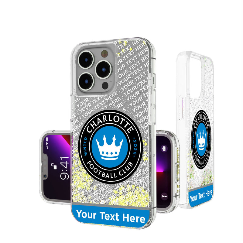 Charlotte FC Personalized EndZone Plus iPhone Glitter Phone Case for Apple iPhone