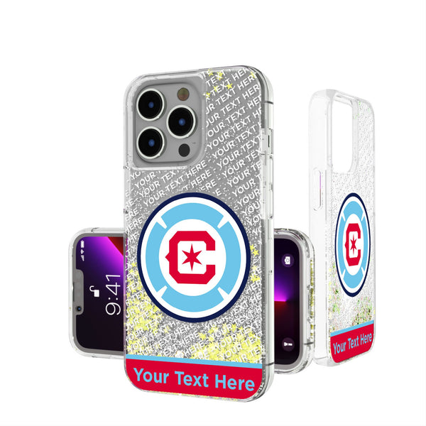 Chicago Fire Personalized EndZone Plus iPhone Glitter Phone Case for Apple iPhone