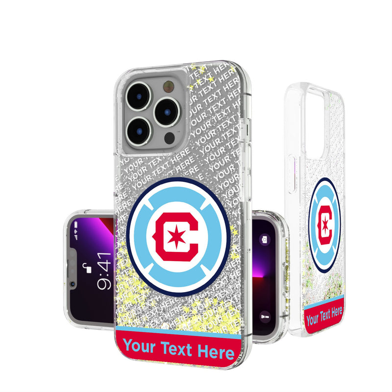 Chicago Fire Personalized EndZone Plus iPhone Glitter Phone Case for Apple iPhone