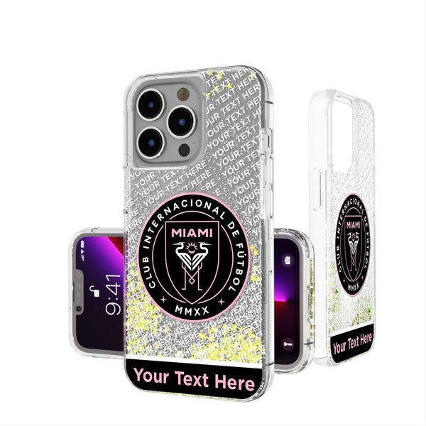 Inter Miami CF Personalized EndZone Plus iPhone Glitter Phone Case for Apple iPhone