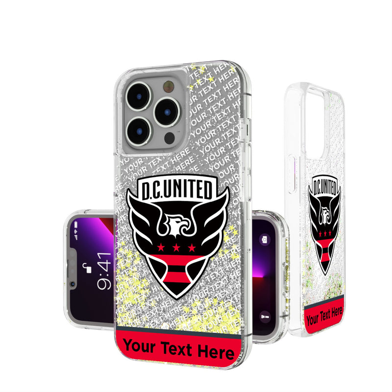 DC United Personalized EndZone Plus iPhone Glitter Phone Case for Apple iPhone