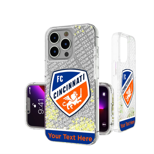 FC Cincinnati Personalized EndZone Plus iPhone Glitter Phone Case for Apple iPhone
