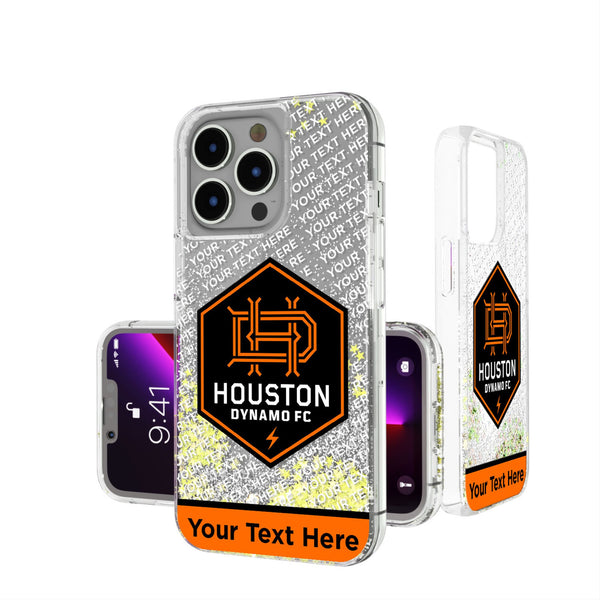 Houston Dynamo Personalized EndZone Plus iPhone Glitter Phone Case for Apple iPhone