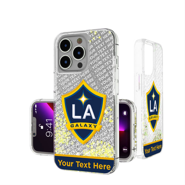 LA Galaxy Personalized EndZone Plus iPhone Glitter Phone Case for Apple iPhone