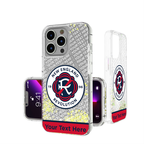 New England Revolution Personalized EndZone Plus iPhone Glitter Phone Case for Apple iPhone