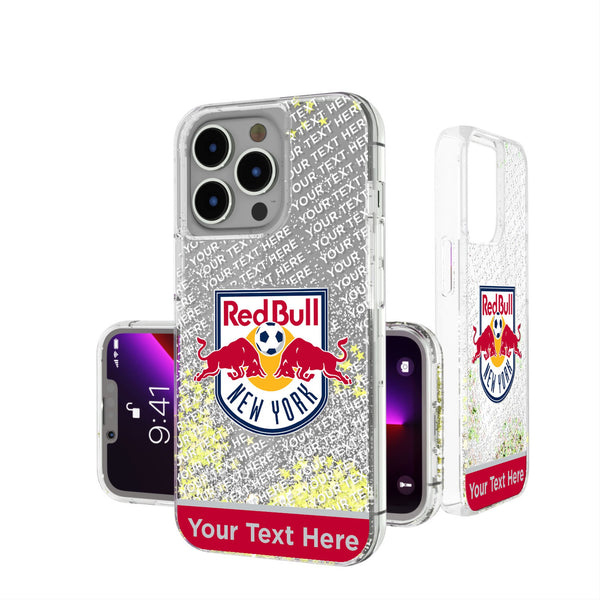New York Red Bulls Personalized EndZone Plus iPhone Glitter Phone Case for Apple iPhone