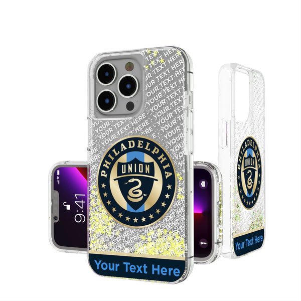 Philadelphia Union Personalized EndZone Plus iPhone Glitter Phone Case for Apple iPhone