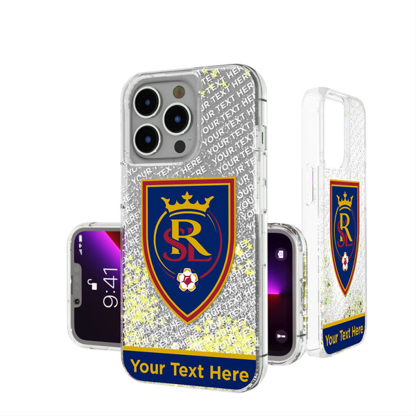 Real Salt Lake Personalized EndZone Plus iPhone Glitter Phone Case for Apple iPhone