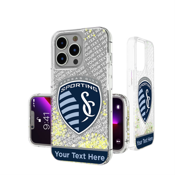 Sporting Kansas City Personalized EndZone Plus iPhone Glitter Phone Case for Apple iPhone