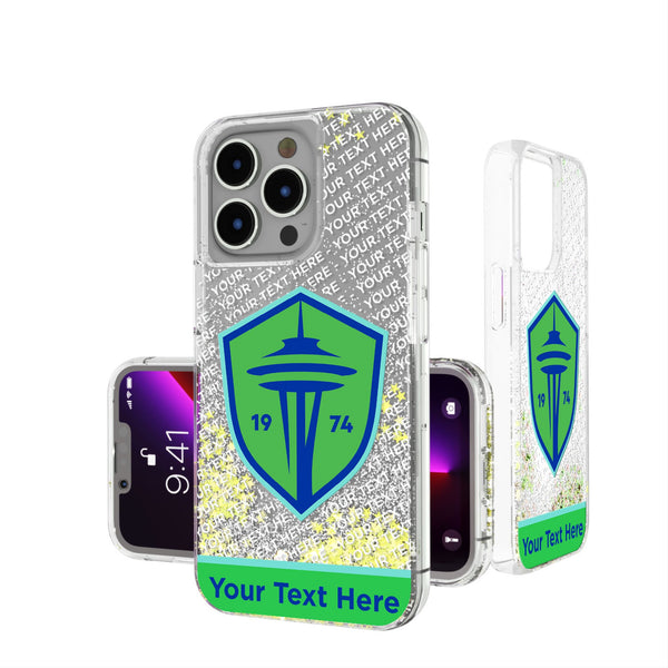 Seattle Sounders FC Personalized EndZone Plus iPhone Glitter Phone Case for Apple iPhone