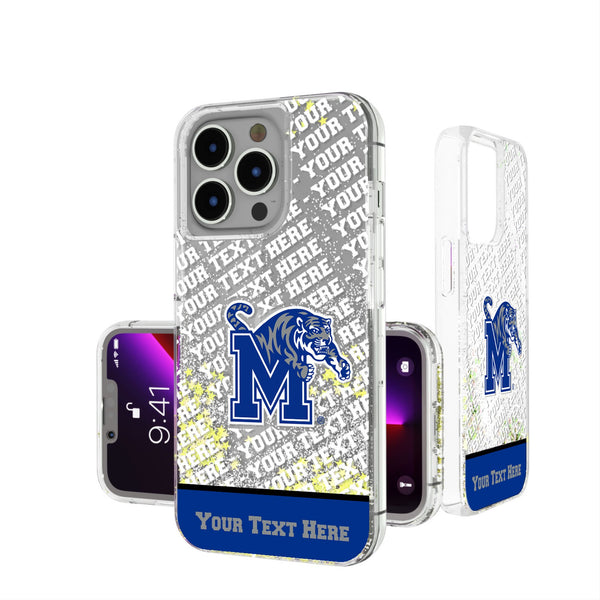 University of Memphis Tigers Personalized EndZone Plus iPhone Glitter Phone Case for Apple iPhone