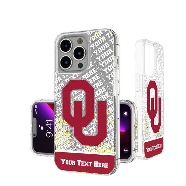 University of Oklahoma Sooners Personalized EndZone Plus iPhone Glitter Phone Case for Apple iPhone