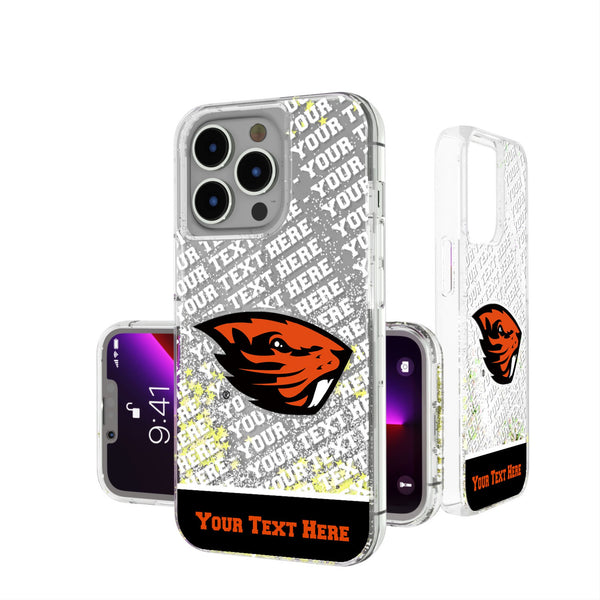 Oregon State University Beavers Personalized EndZone Plus iPhone Glitter Phone Case for Apple iPhone