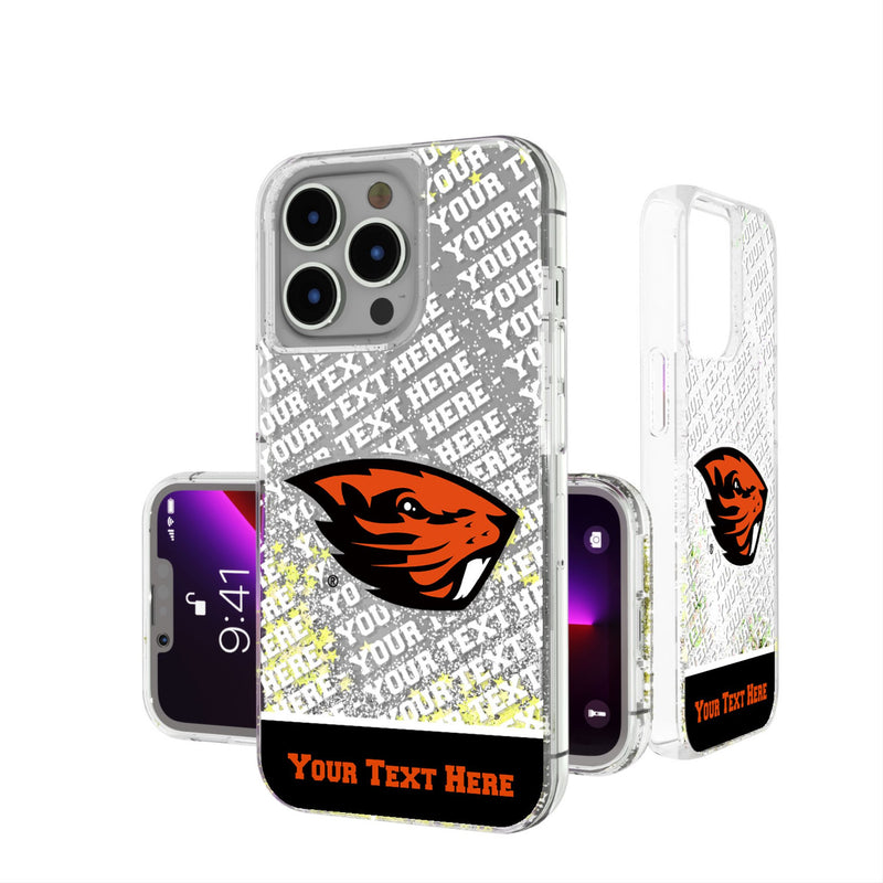 Oregon State University Beavers Personalized EndZone Plus iPhone Glitter Phone Case for Apple iPhone