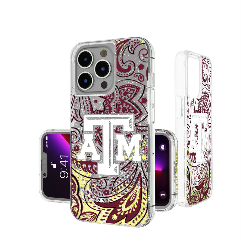 Texas A&M University Aggies Paisley iPhone Glitter Phone Case