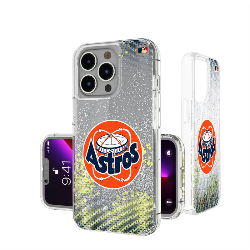 Houston Astros 1977-1993 - Cooperstown Collection Linen iPhone Glitter Phone Case