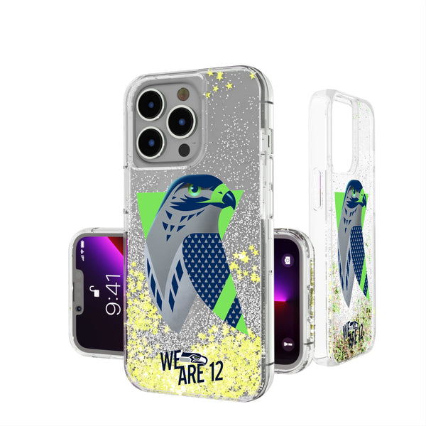 Seattle Seahawks 2024 Illustrated Limited Edition iPhone Glitter Phone Case