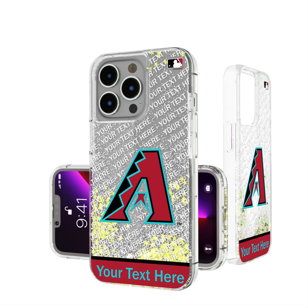 Arizona Diamondbacks Personalized EndZone Plus iPhone Glitter Phone Case for Apple iPhone