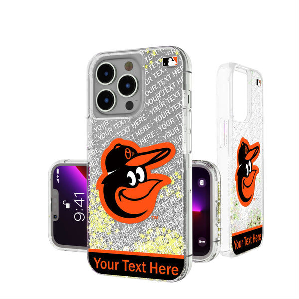 Baltimore Orioles Personalized EndZone Plus iPhone Glitter Phone Case for Apple iPhone