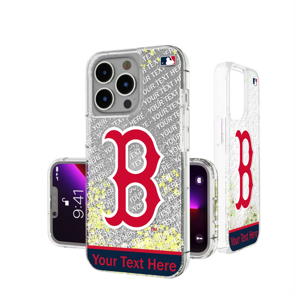 Boston Red Sox Personalized EndZone Plus iPhone Glitter Phone Case for Apple iPhone
