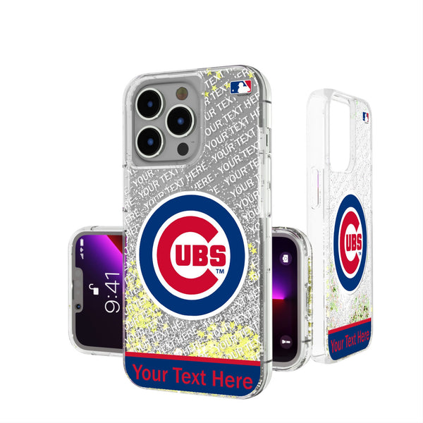 Chicago Cubs Personalized EndZone Plus iPhone Glitter Phone Case for Apple iPhone