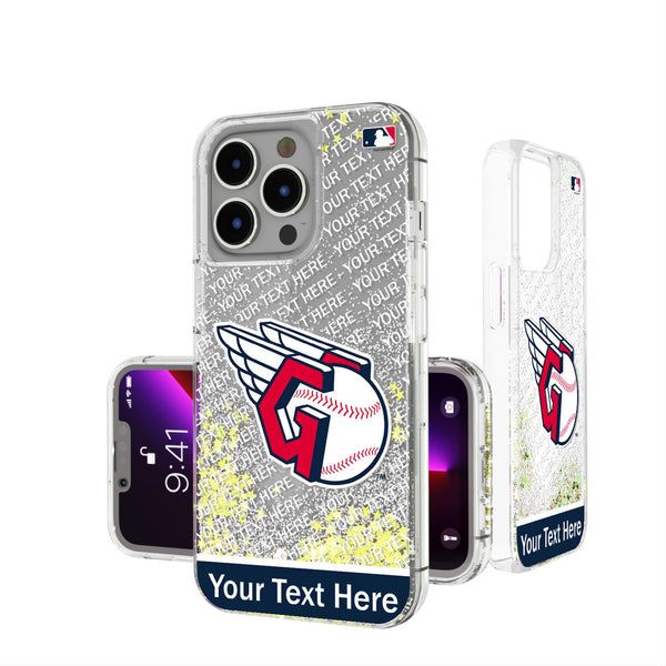 Cleveland Guardians Personalized EndZone Plus iPhone Glitter Phone Case for Apple iPhone