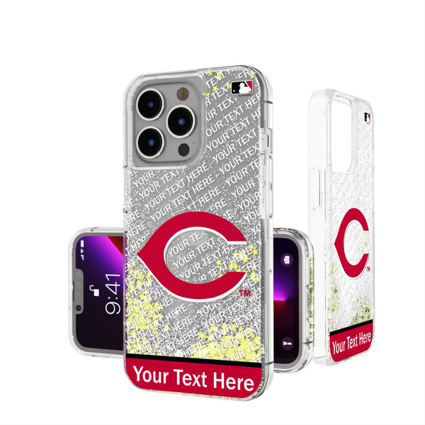 Cincinnati Reds Personalized EndZone Plus iPhone Glitter Phone Case for Apple iPhone