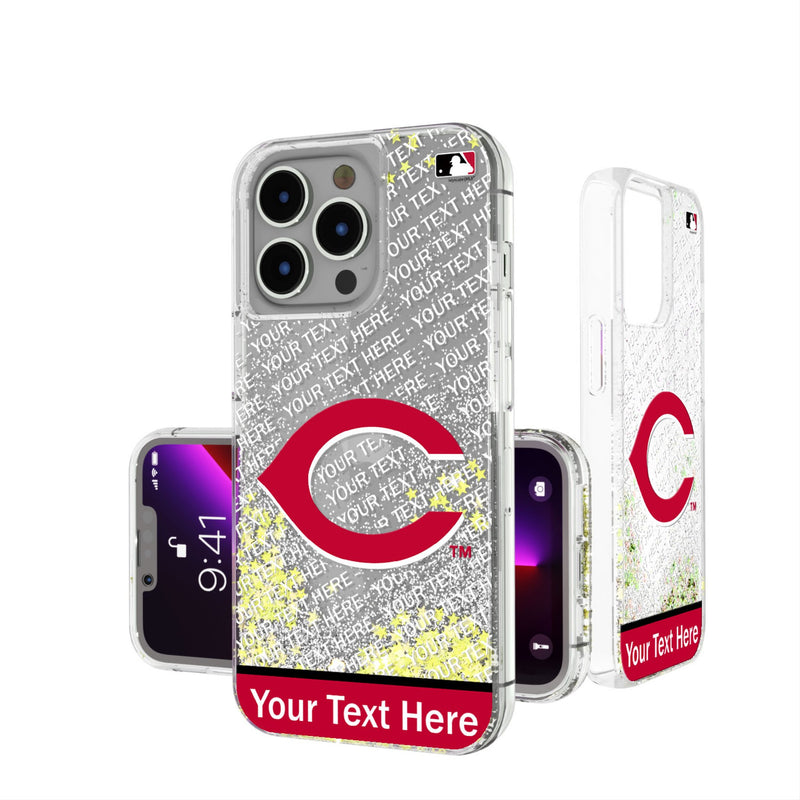 Cincinnati Reds Personalized EndZone Plus iPhone Glitter Phone Case for Apple iPhone