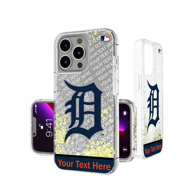Detroit Tigers Personalized EndZone Plus iPhone Glitter Phone Case for Apple iPhone