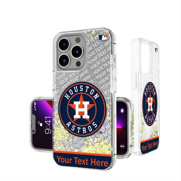 Houston Astros Personalized EndZone Plus iPhone Glitter Phone Case for Apple iPhone
