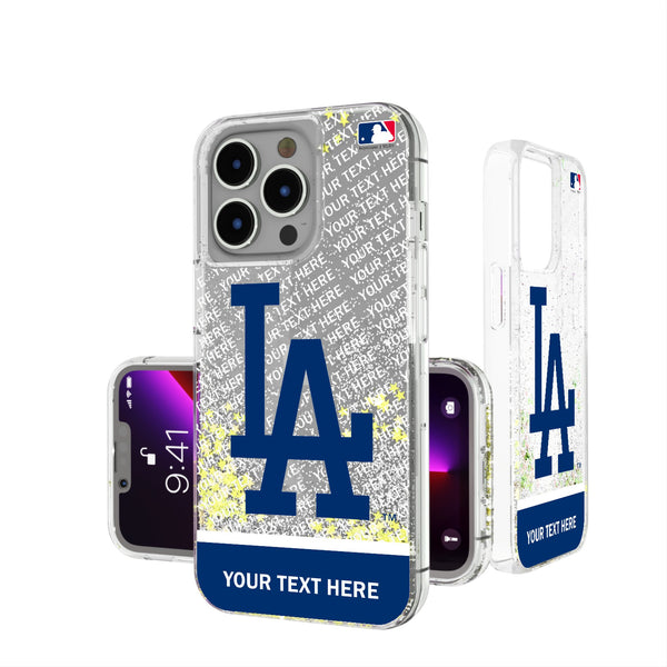 LA Dodgers Personalized EndZone Plus iPhone Glitter Phone Case for Apple iPhone